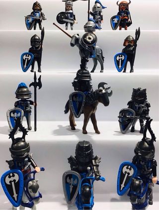 Playmobil colección caballeros halcón azul