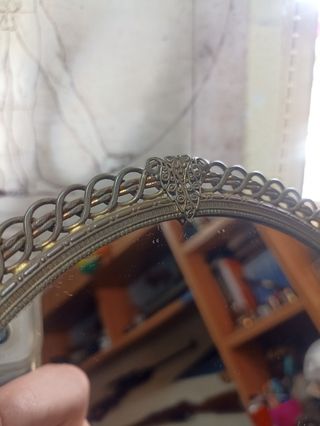 JUEGO ESPEJOS ANTIGUOS TOCADOR BRONCE-LATÓN SXIX