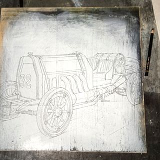 Cuadro unico PINTADO A MANO - Motorlube Oil