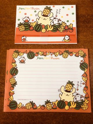 Carta da lettera pom pom purin