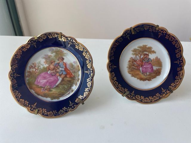 Platos de porcelana de Limoges