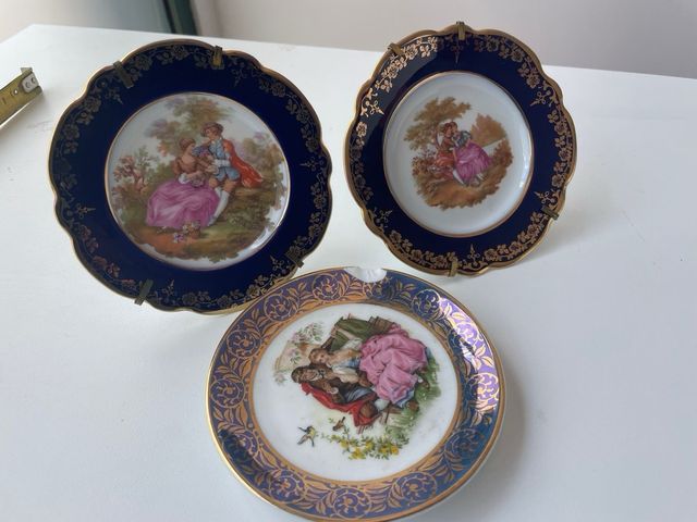 Platos de porcelana de Limoges