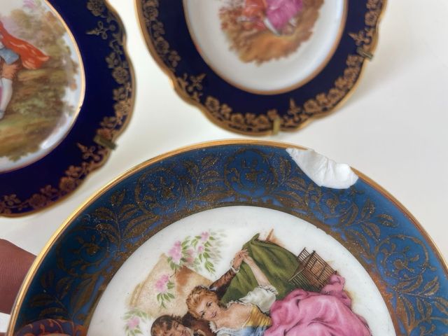 Platos de porcelana de Limoges