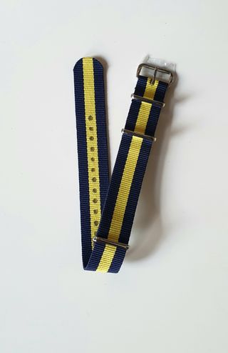 Correa NATO azul marino y amarillo