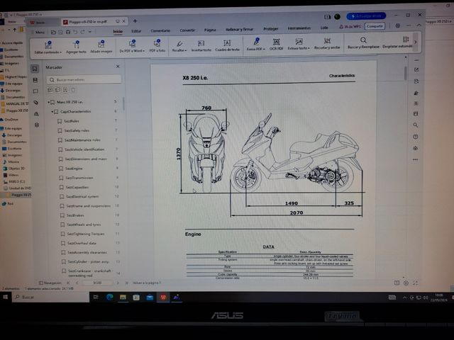 PIAGGIO X8 250C.C x.i. manual