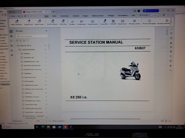 PIAGGIO X8 250C.C x.i. manual