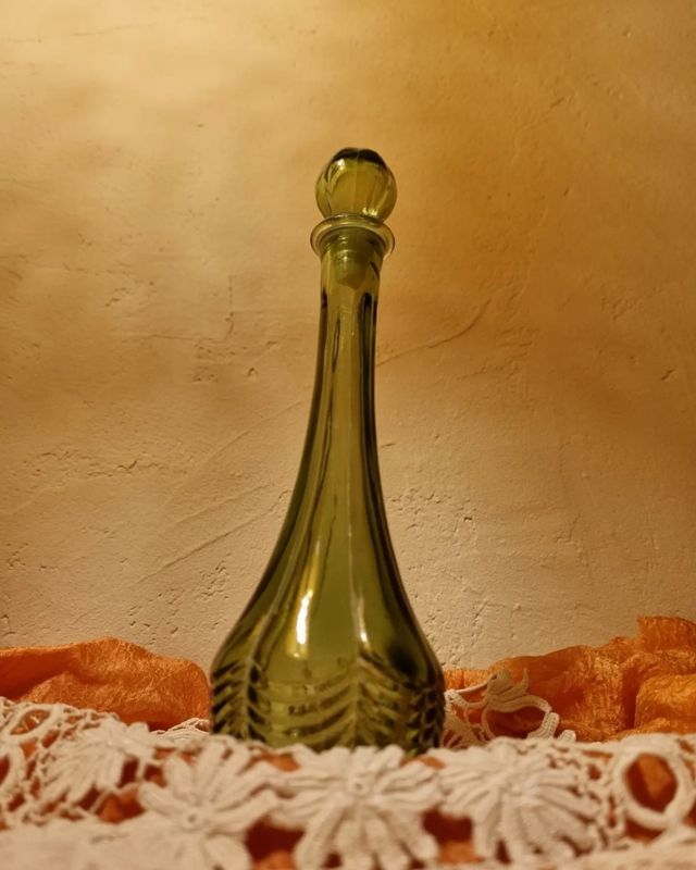 Botella cristal verde Avon