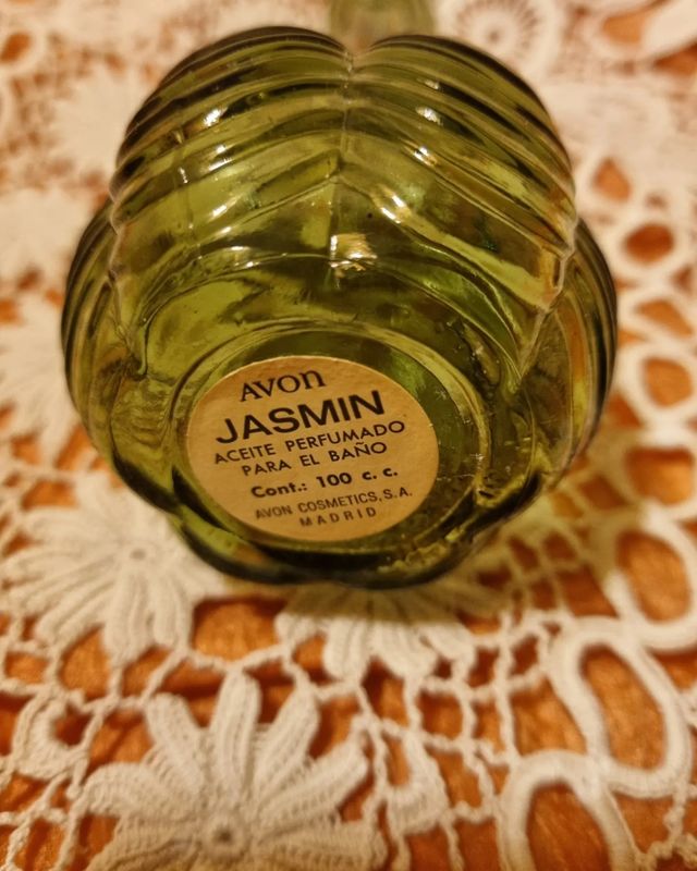 Botella cristal verde Avon