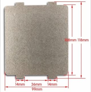 Placa de mica engrosada para microondas