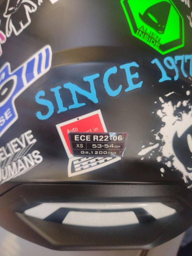 Casco moto XS jet trial UFO