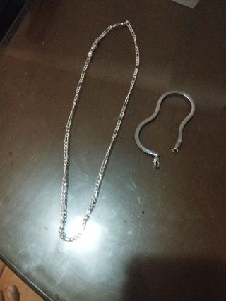 PULSERA Y COLLAR DE PLATA DE LEY