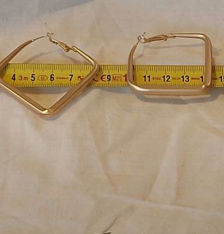 Pendientes cuadrados pincho plata 925