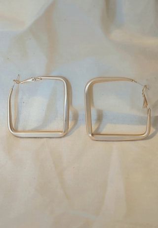 Pendientes cuadrados pincho plata 925