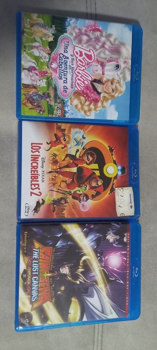 3 bluray Los increibles 2 Barbie Saint S