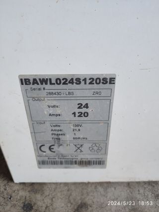 despiece de cargador de batería Tecnys 24v 120A