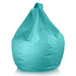 Puff gigante XXL exterior con relleno turquesa