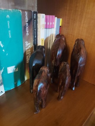 Set di Elefanti in legno