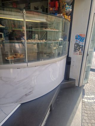 Vetrina curva calda bar