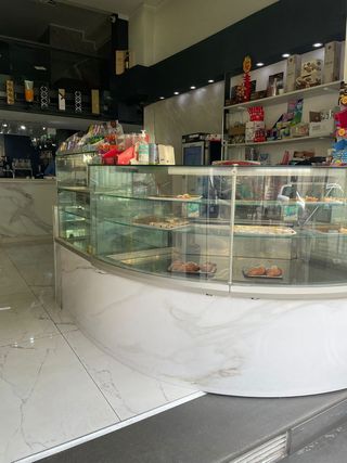 Vetrina curva calda bar