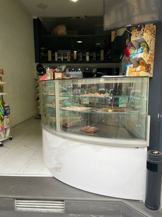 Vetrina curva calda bar