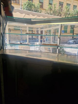 Vetrina curva calda bar