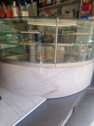 Vetrina curva calda bar