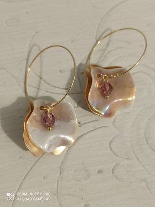 Pendientes aro acero con Swarovski