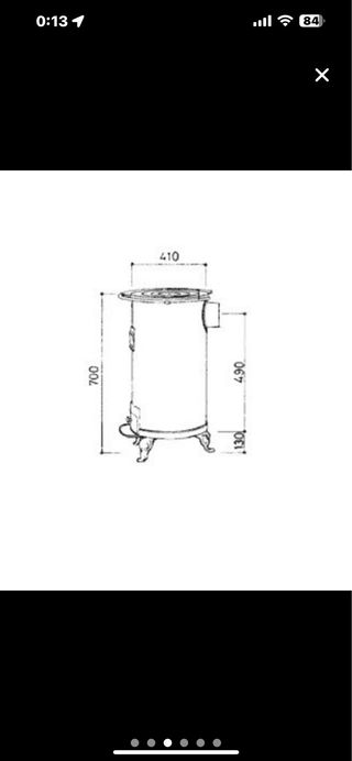 Estufa de carbon y leña hergom lebeña