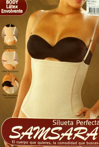 Body faja latex envolvente negro  