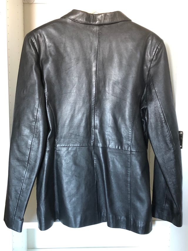 Cazadora-Chaqueta negra de mujer - Piel 100% Ovina