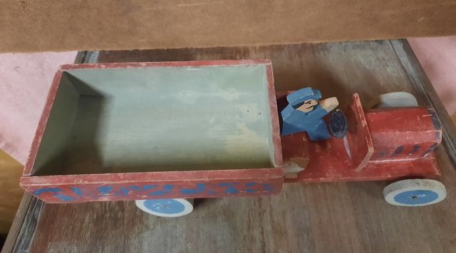 ANTIGUO CAMION "TRANSPORTES" MADERA.1935.VINTAGE