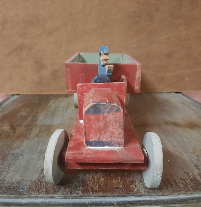 ANTIGUO CAMION "TRANSPORTES" MADERA.1935.VINTAGE