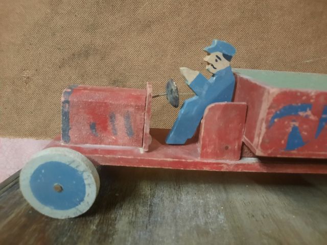 ANTIGUO CAMION "TRANSPORTES" MADERA.1935.VINTAGE