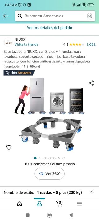 Base lavadora/ electrodomésticos 2 unidades