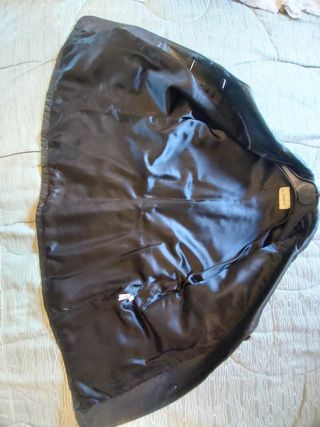 Casaco preto feminino em pele