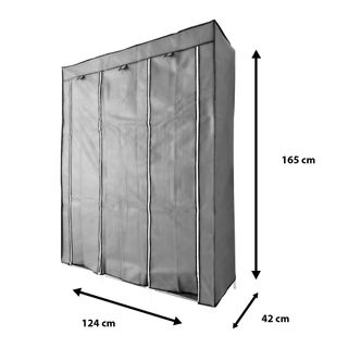 Armario Gris Tela Vestidor Puertas 170x130 NUEVO