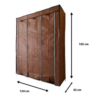 Armario Marrón Tela Vestidor 170x127x45 Cm NUEVO