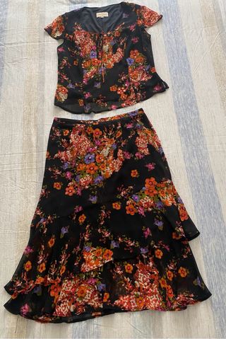 traje 2 piezas vintage