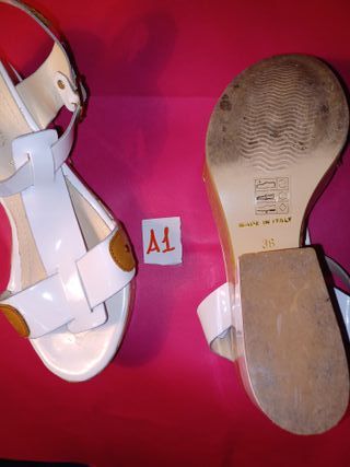 Sandali Donna Bianco tg 36 Pelle Klaps