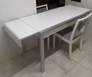 Mesa Cocina + cajon + 2 sillas extensible CANCIO