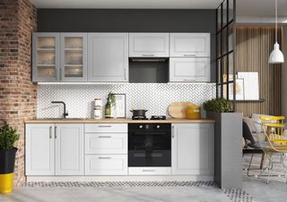 Muebles Cocina completa 260 cms Gris Claro ref-51D