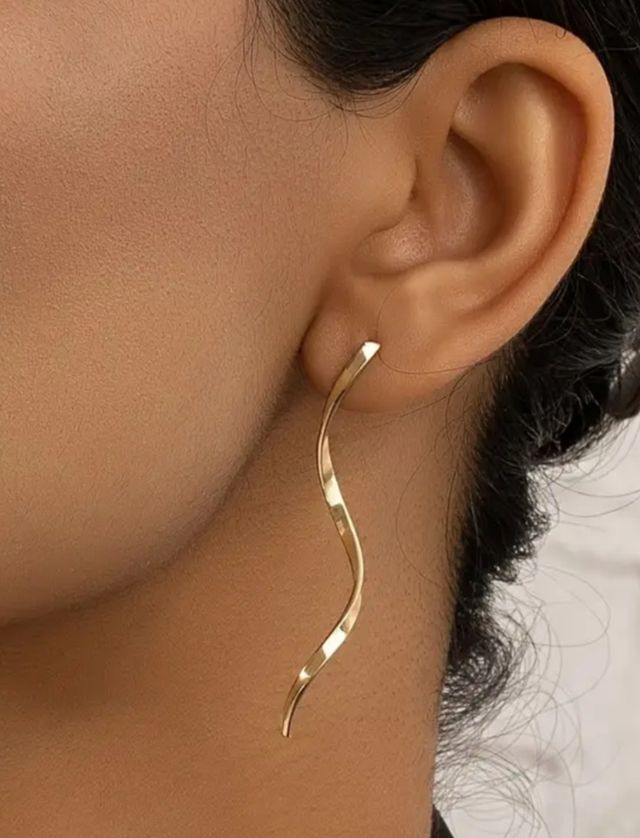 Pendientes espiral dorados