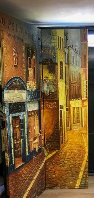 SEPARE A 4 ANTE SU TELA STAMPATA -larghezza 2 mt