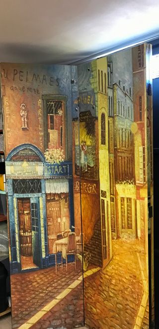 SEPARE A 4 ANTE SU TELA STAMPATA -larghezza 2 mt