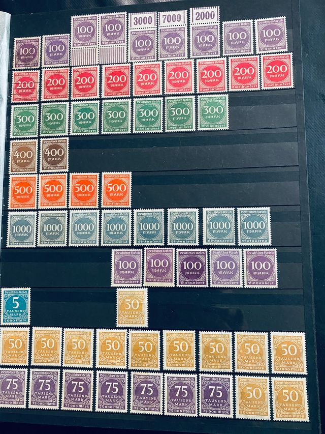 Collezione di francobolli dell'Impero tedesco 1871/1918