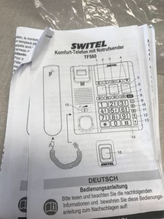 TELEFONO PER ANZIANI - SWITEL TF 560+BRACCIALE SOS