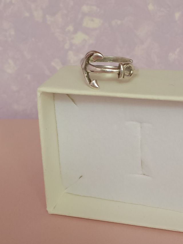 Anello argento ancora