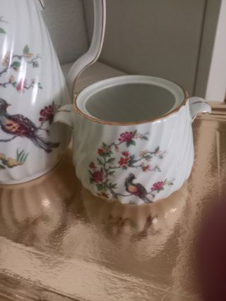 Juego de cafe, jarra y azucarero Bidasoa
