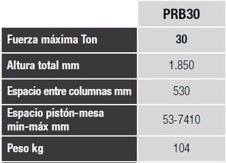 Prensa hidráulica MEGA PRB-30.