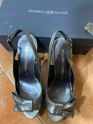 Zapatos fiesta sandalias peep toes Pedro Miralles